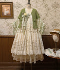 【受注予約8/18まで】White Blooming Season 半袖ニットカーディガン