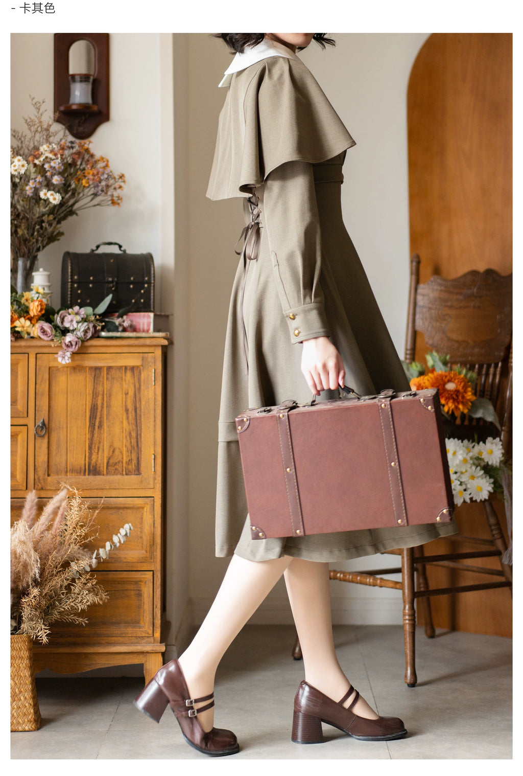 Forest Antique Box ケープ付きワンピース