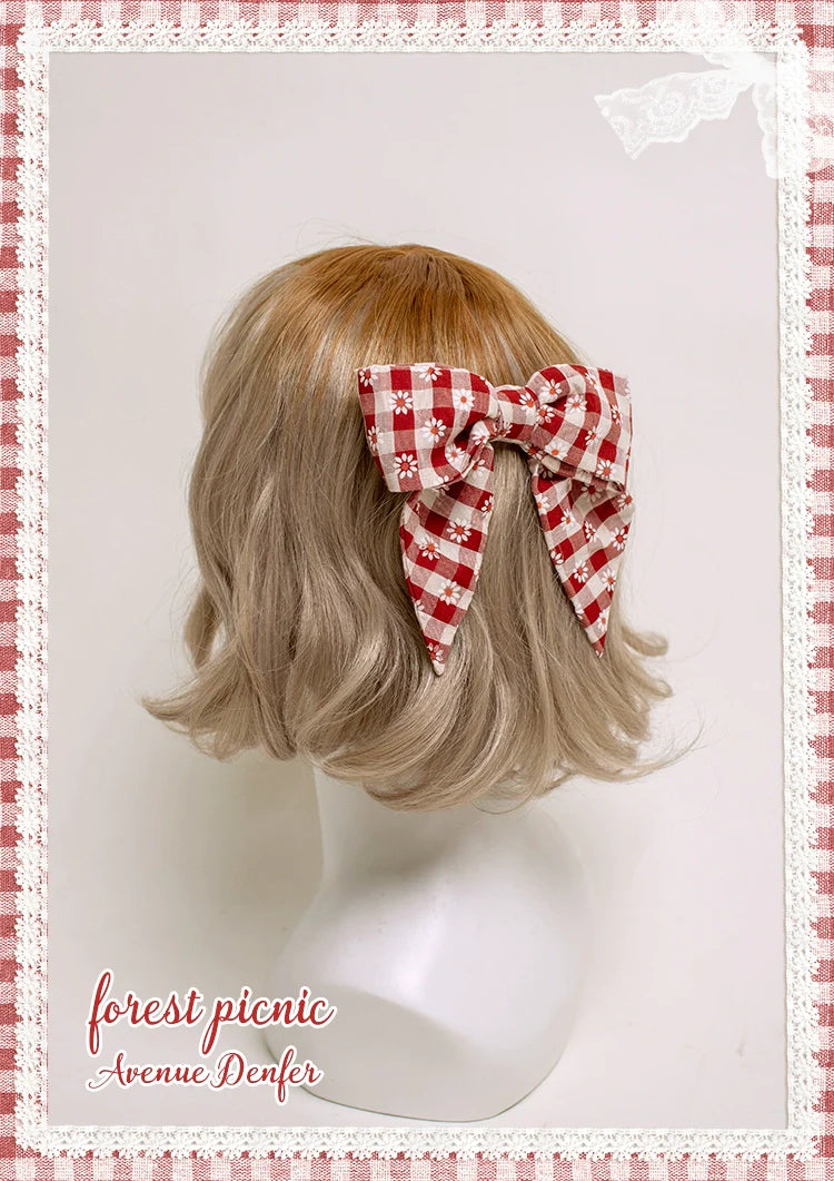 Day's eye ギンガムチェックのヘアアクセサリー