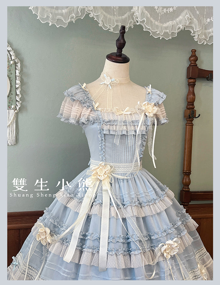 【受注予約4/28まで】Camellia Dream スクエアネックワンピース・ロング丈
