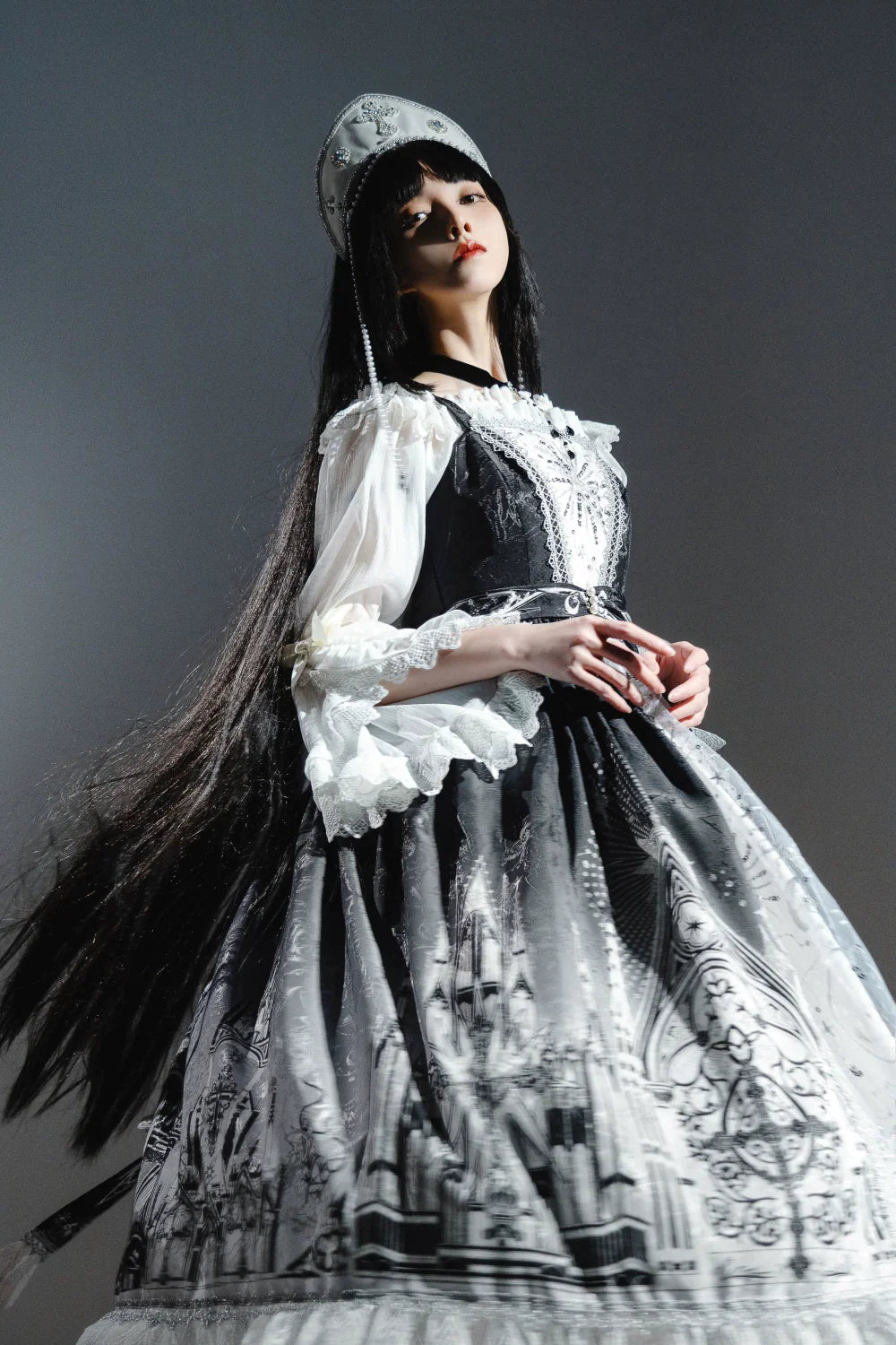 [Sale period ended] Sanctuary Goth Lolita Off Shoulder Princess Sleeve Blouse