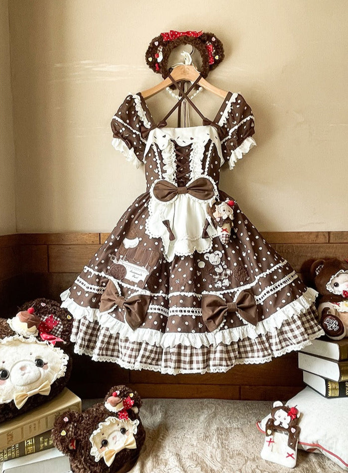 【受注予約9/8まで】Summer Ice Cool リボンの水玉ワンピース