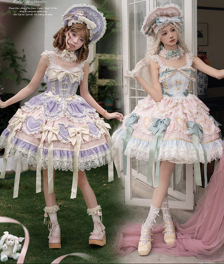 【漁漁】不知意 かわいい ロリータドレス セット 3点 甘ロリ ロリータワンピース ロリータドレス 長袖ワンピース op jsk 甘ロリ