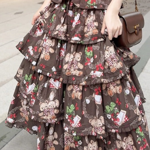 【再販・受注予約5/18まで】Camellia Berry ジャンパースカート ティアードタイプ・ロング丈