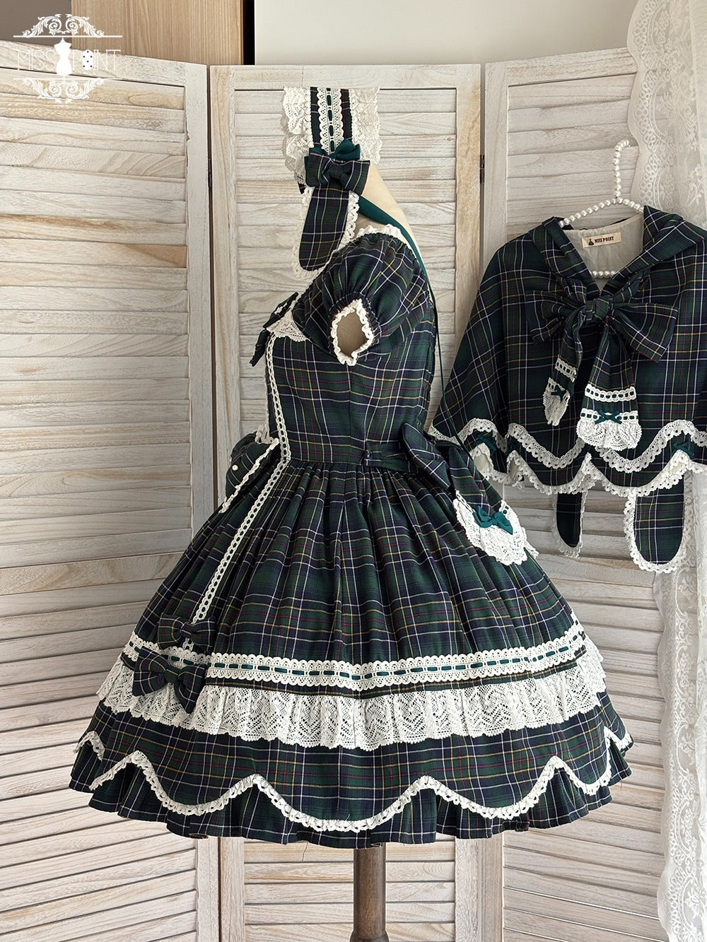 【予約販売】Checkered Petal Rabbit リボンワンピース