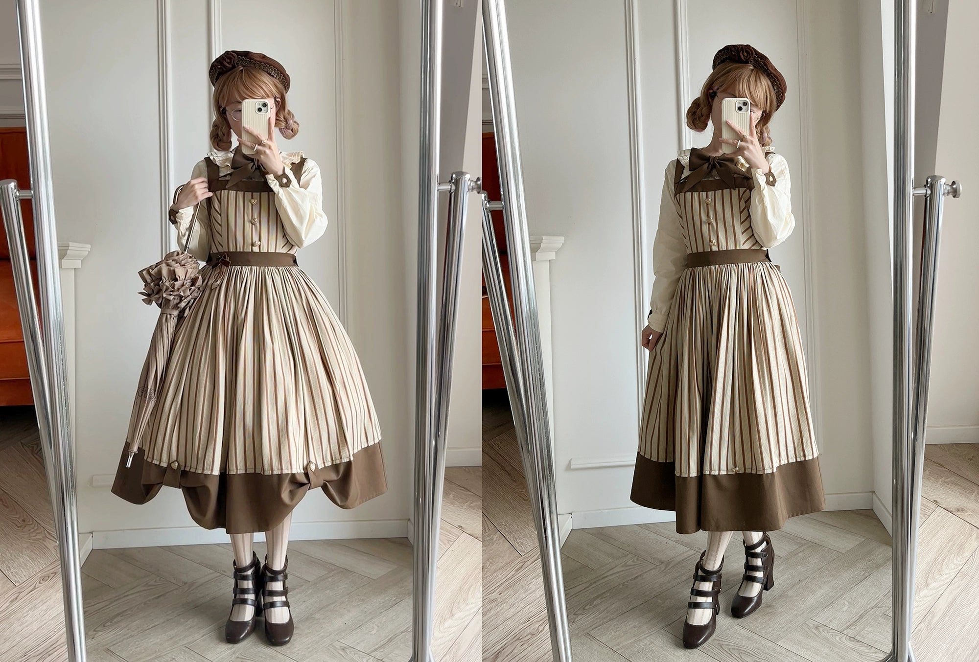 [Pre-orders available until 11/7] Twilight and Nightfall Striped Jumper Skirt