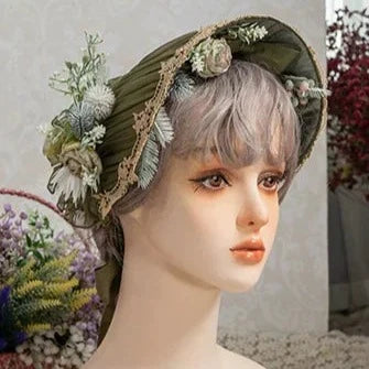 Only available with simultaneous purchase [Orders accepted until 5/5] Porcelain Flower Garden Flat Hat