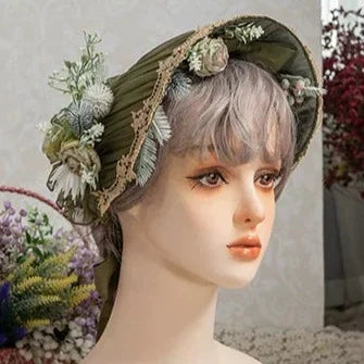 Only available with simultaneous purchase [Sales period ended] Porcelain Flower Garden Flat Hat