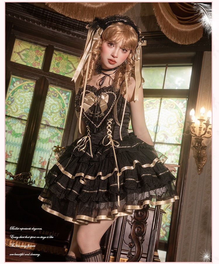 【受注予約1/23まで】Silk Ballet ジャンパースカート・ショート丈