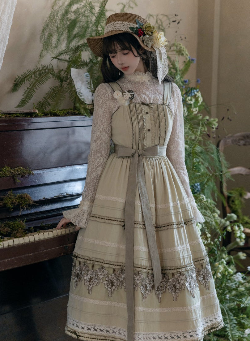 【受注予約3/19まで】Mucha's New Lily Manuscripts ジャンパースカート