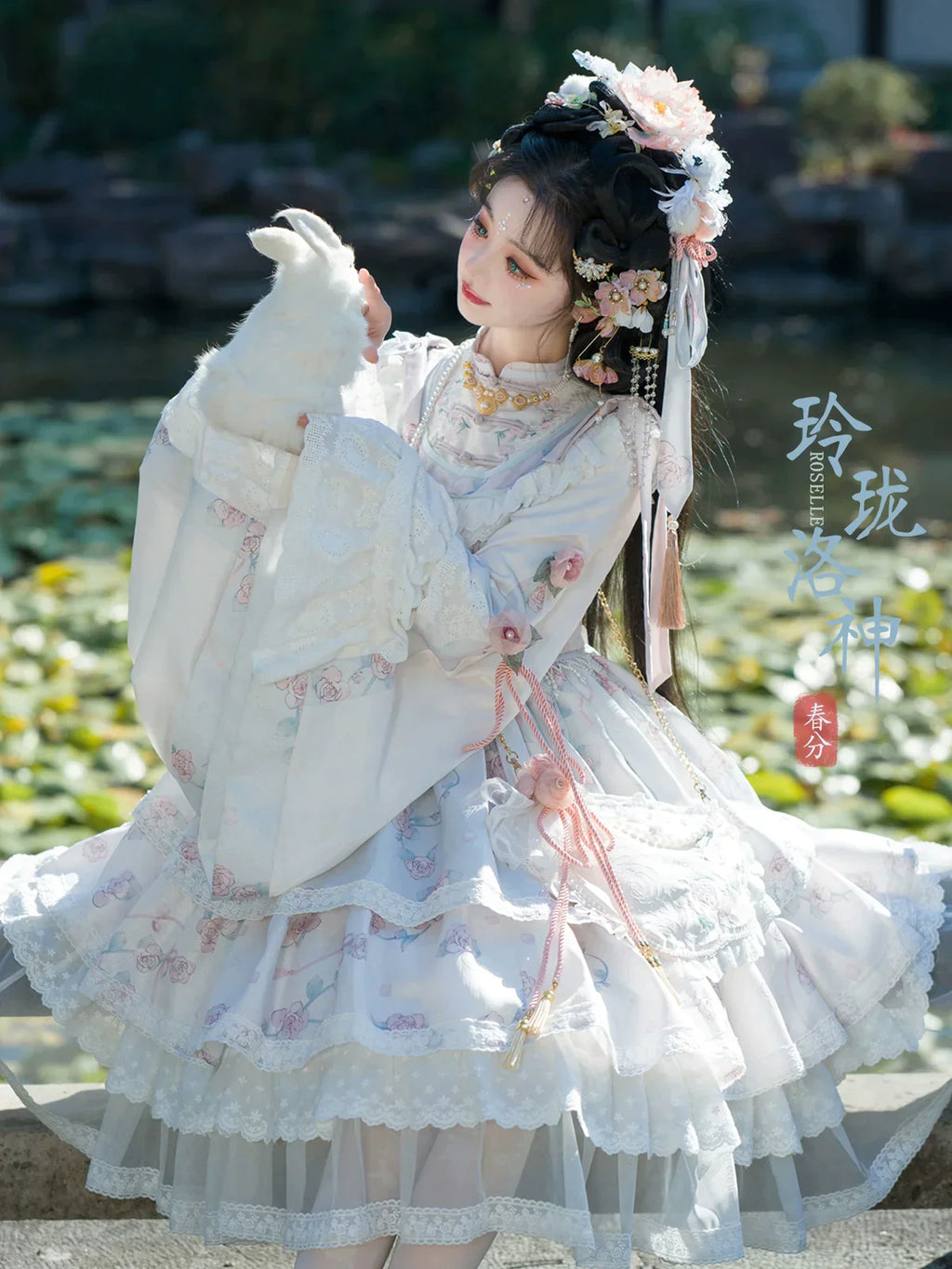 【予約販売】洛神花-春分-長袖マオカラーワンピース