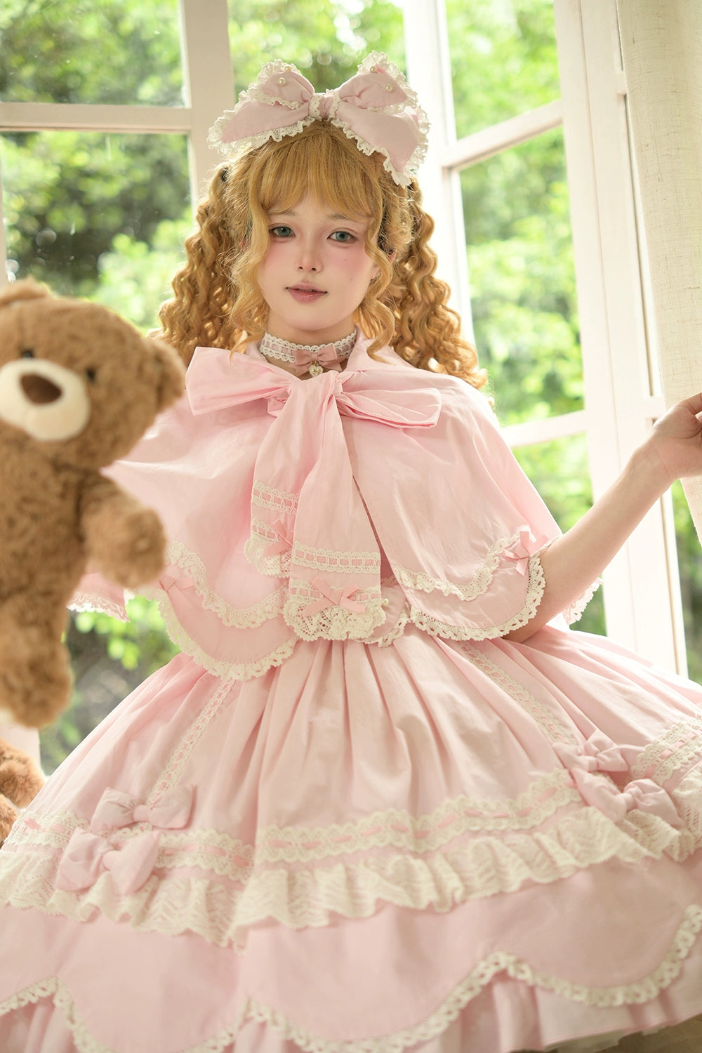 【予約販売】Antique Petal Rabbit リボンワンピース