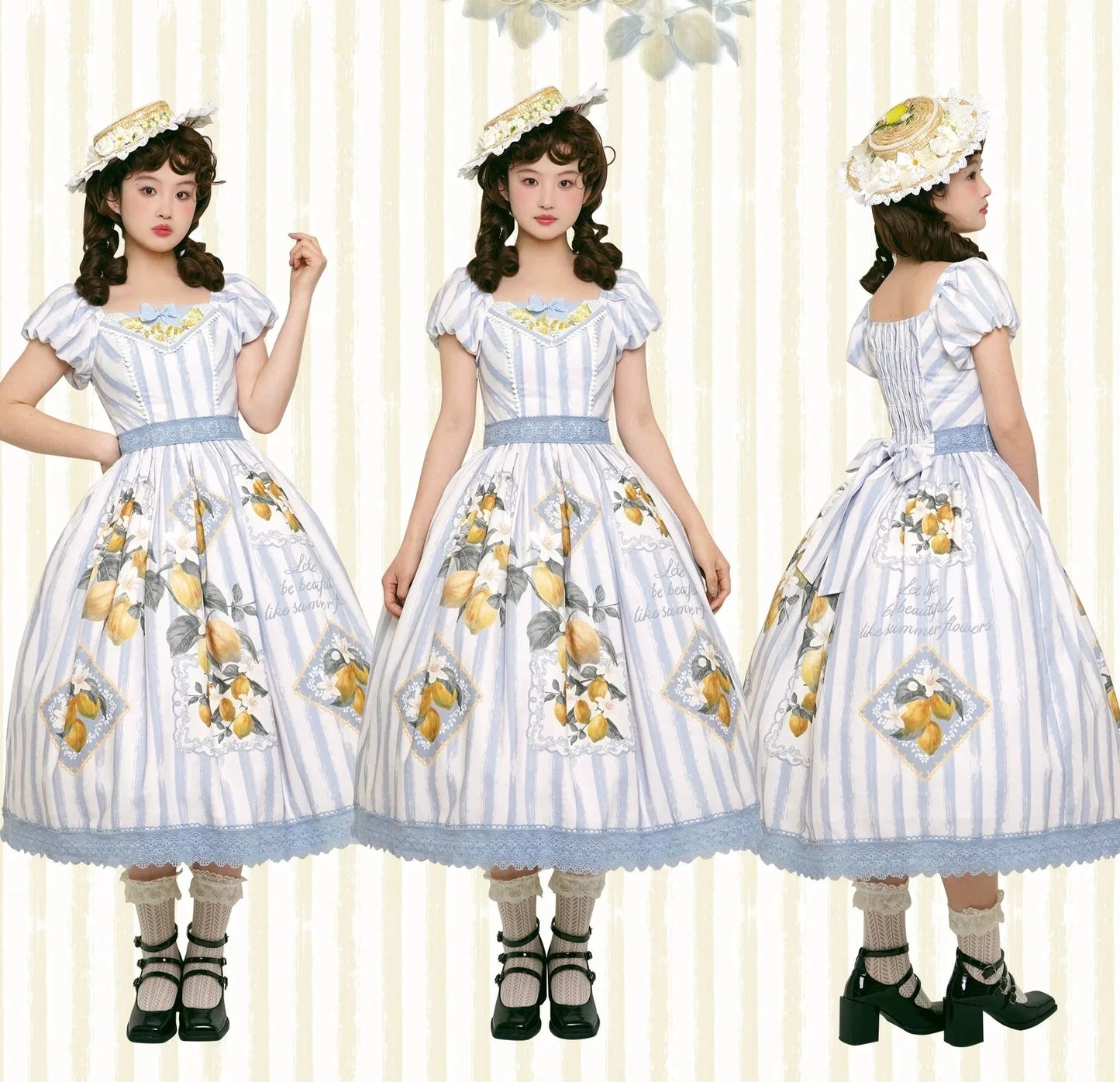 [Sales period ended] Lemon Island short sleeve dress