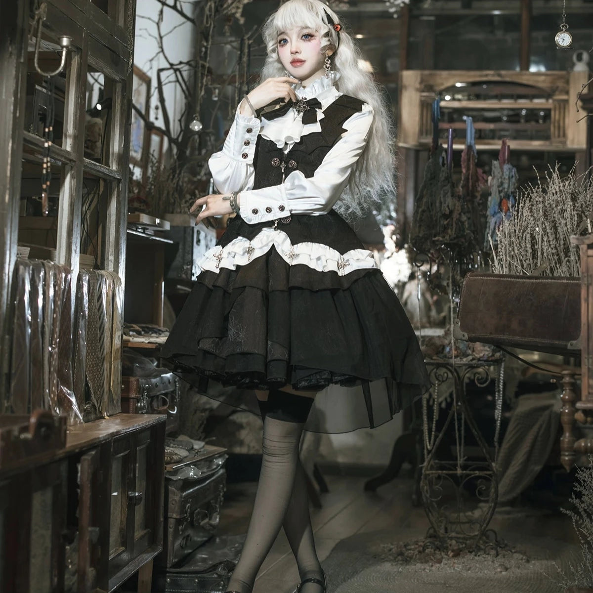 Bloodline Baron 蜘蛛の巣スカート3点セット – ロリータファッション Bloodline Baron 蜘蛛の巣スカート3点セット – ロリータファッション