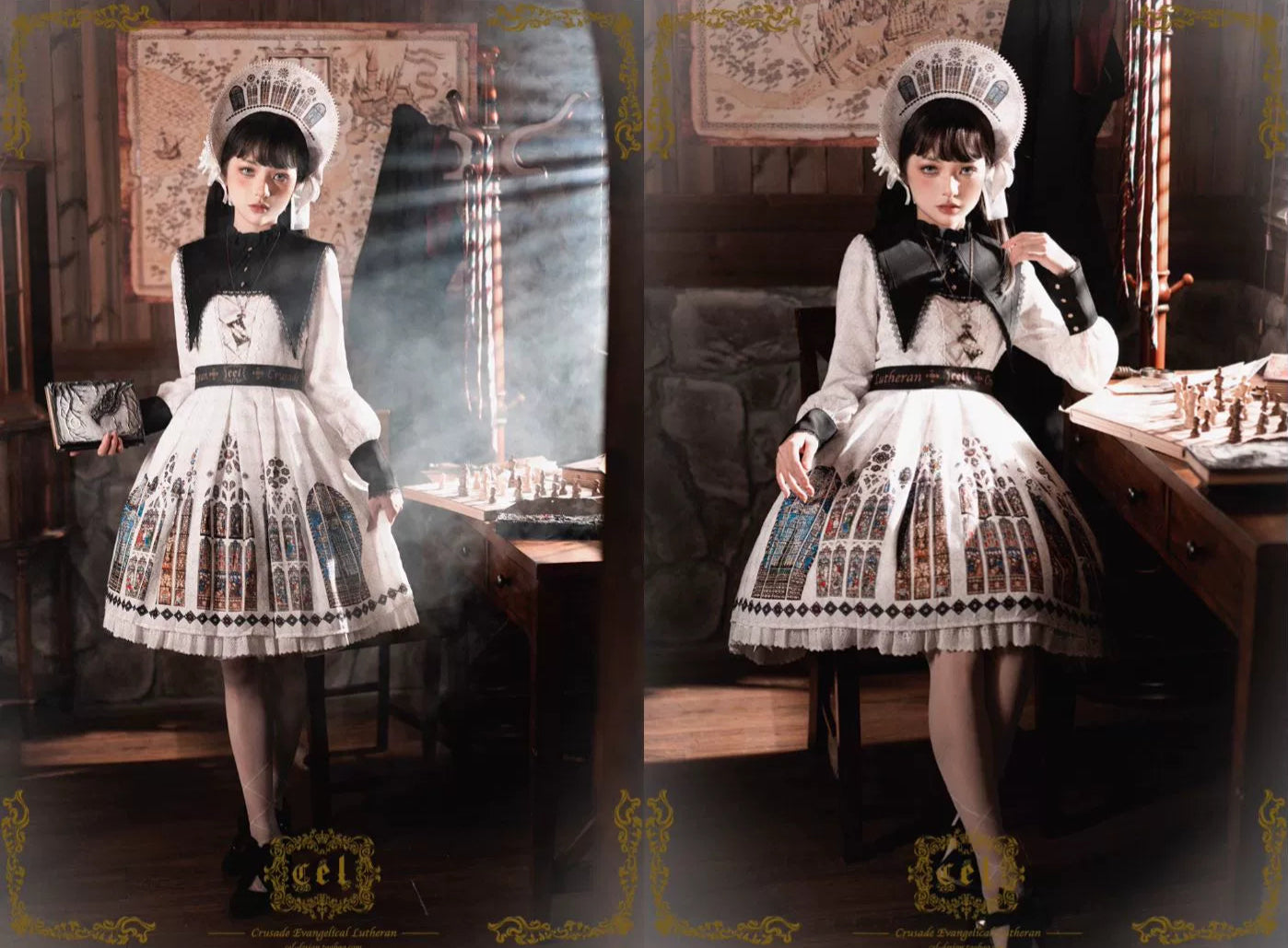 [Pre-orders available until 2/10] The Holy Cross Short-length dress with detachable collar