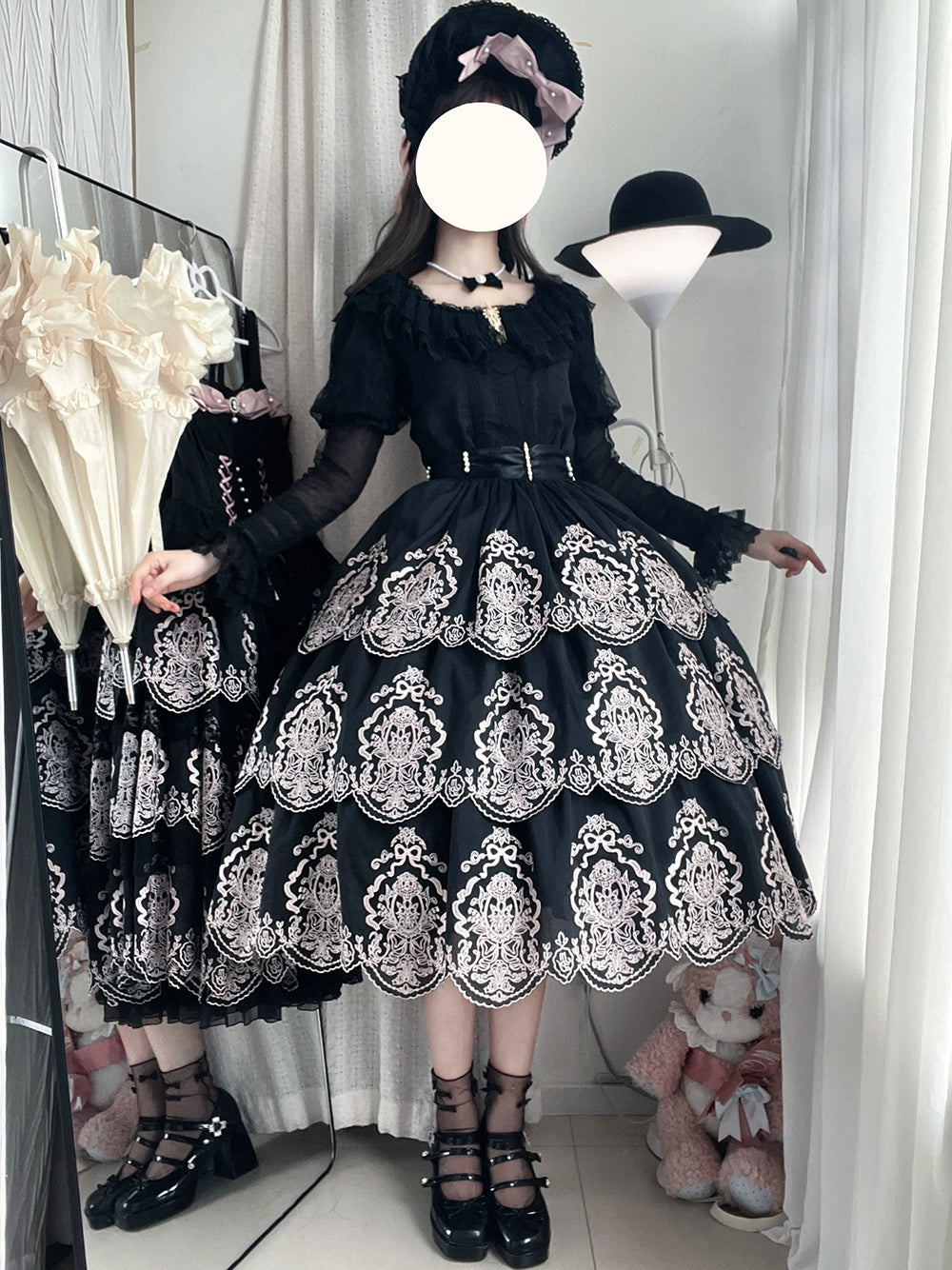 【予約販売】Noble Garden 付け袖付きレースブラウス