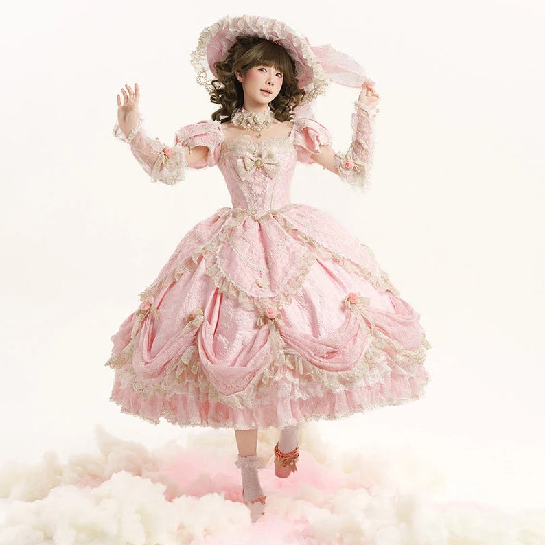 【受注予約9/16まで】With Bell プリンセスドレス ショート丈・ピンク