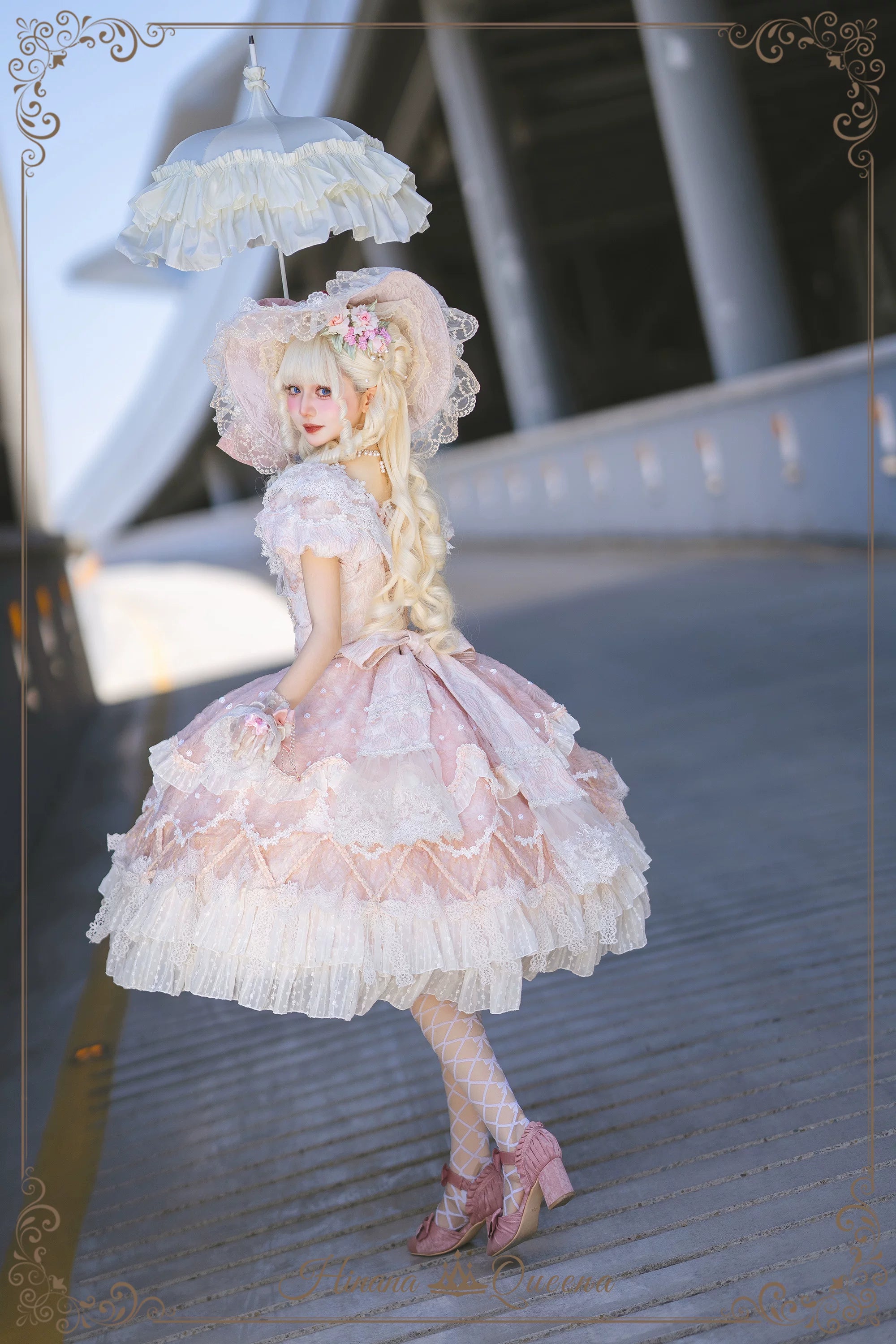 【受注予約9/16まで】Dream Magnifique プリンセスドレス・ショート丈・ピンク