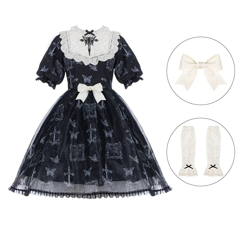 Black butterfly 2way dress