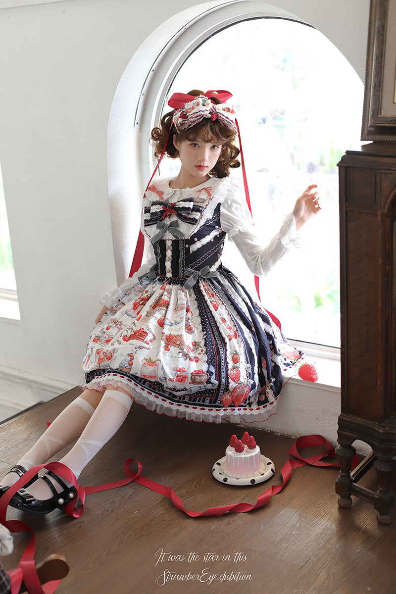 Strawberry Manor プリントジャンパースカート