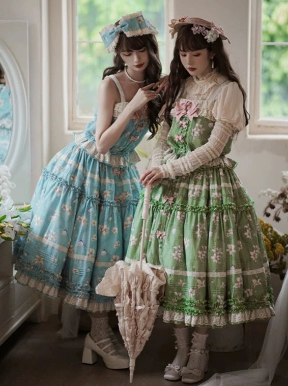 Lily and Wind クラシカルプリントスカートとトップス