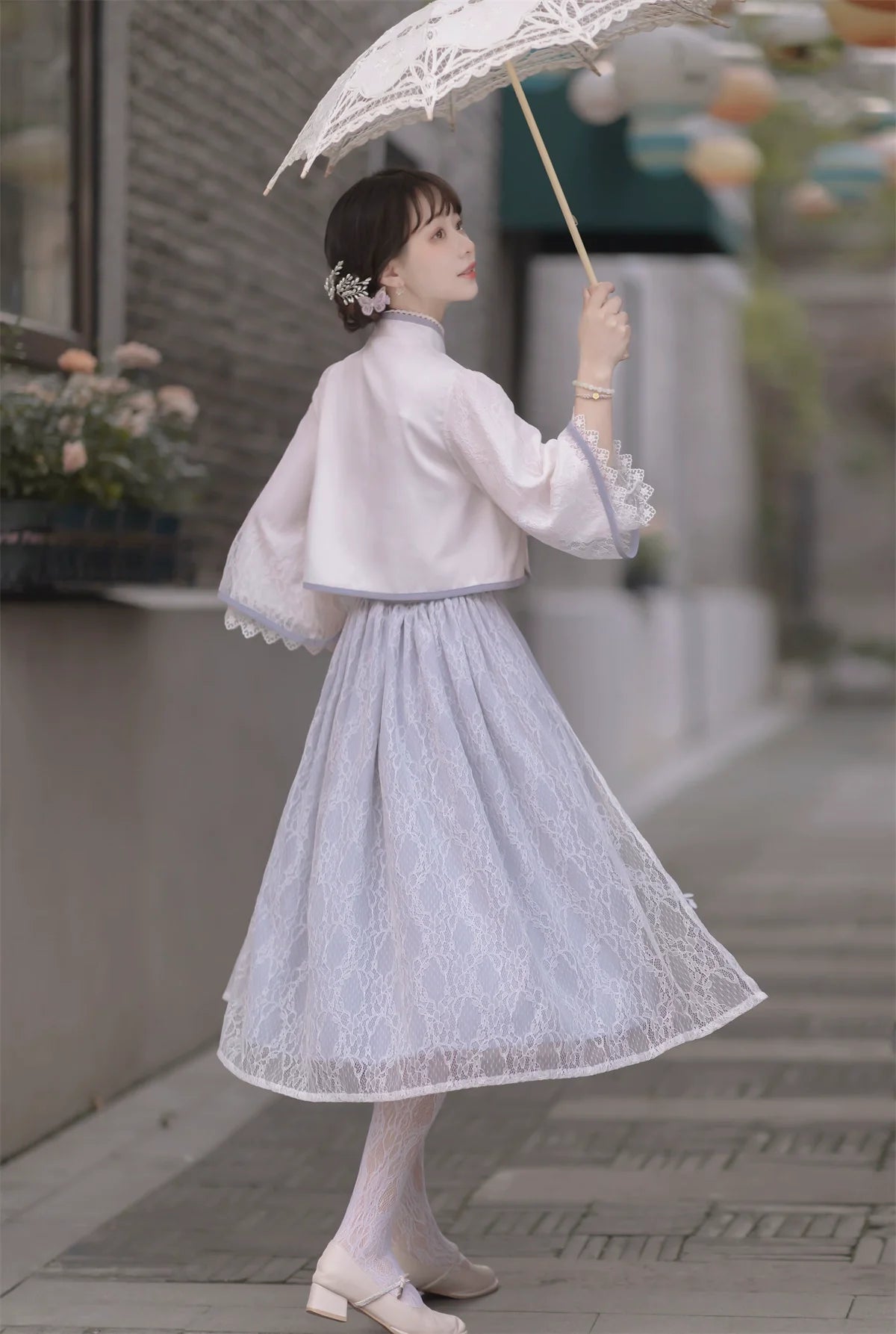 Wisteria 蝶と藤の華ロリセットアップ
