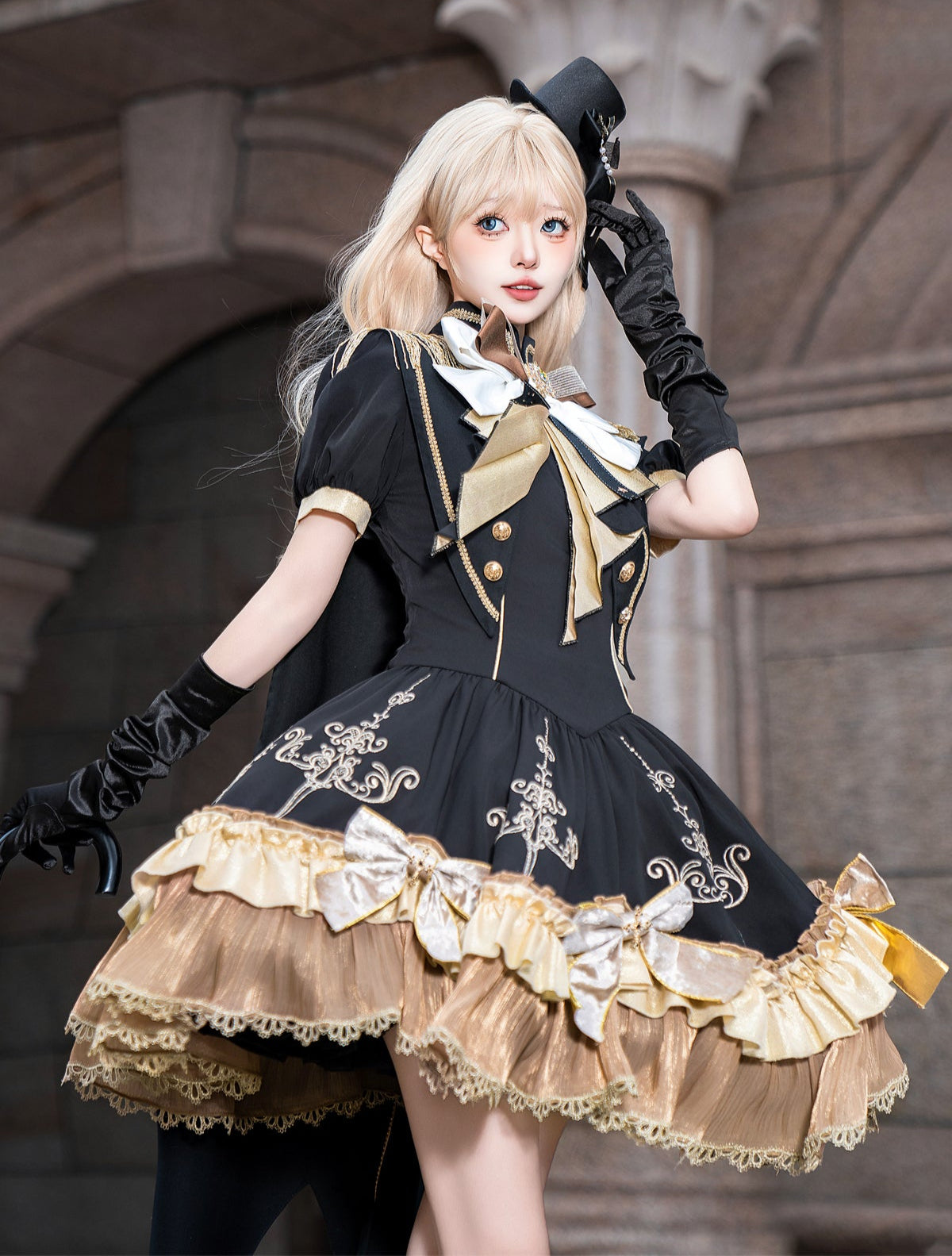 Golden Pledge アイドル風ワンピースショール付き