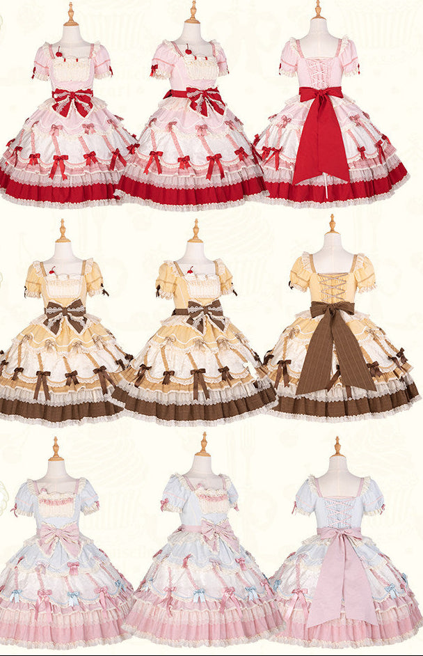 【受注予約1/26まで】Sweet Cup Cake レースとリボンのワンピース