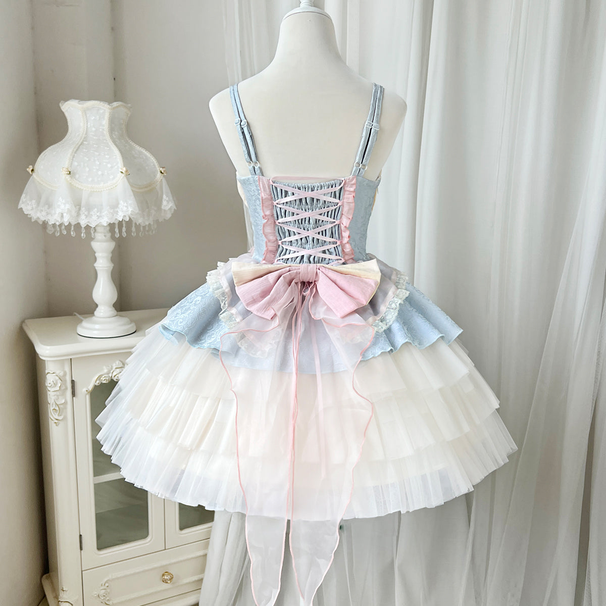 Rose Peach Princess Jumper Skirt