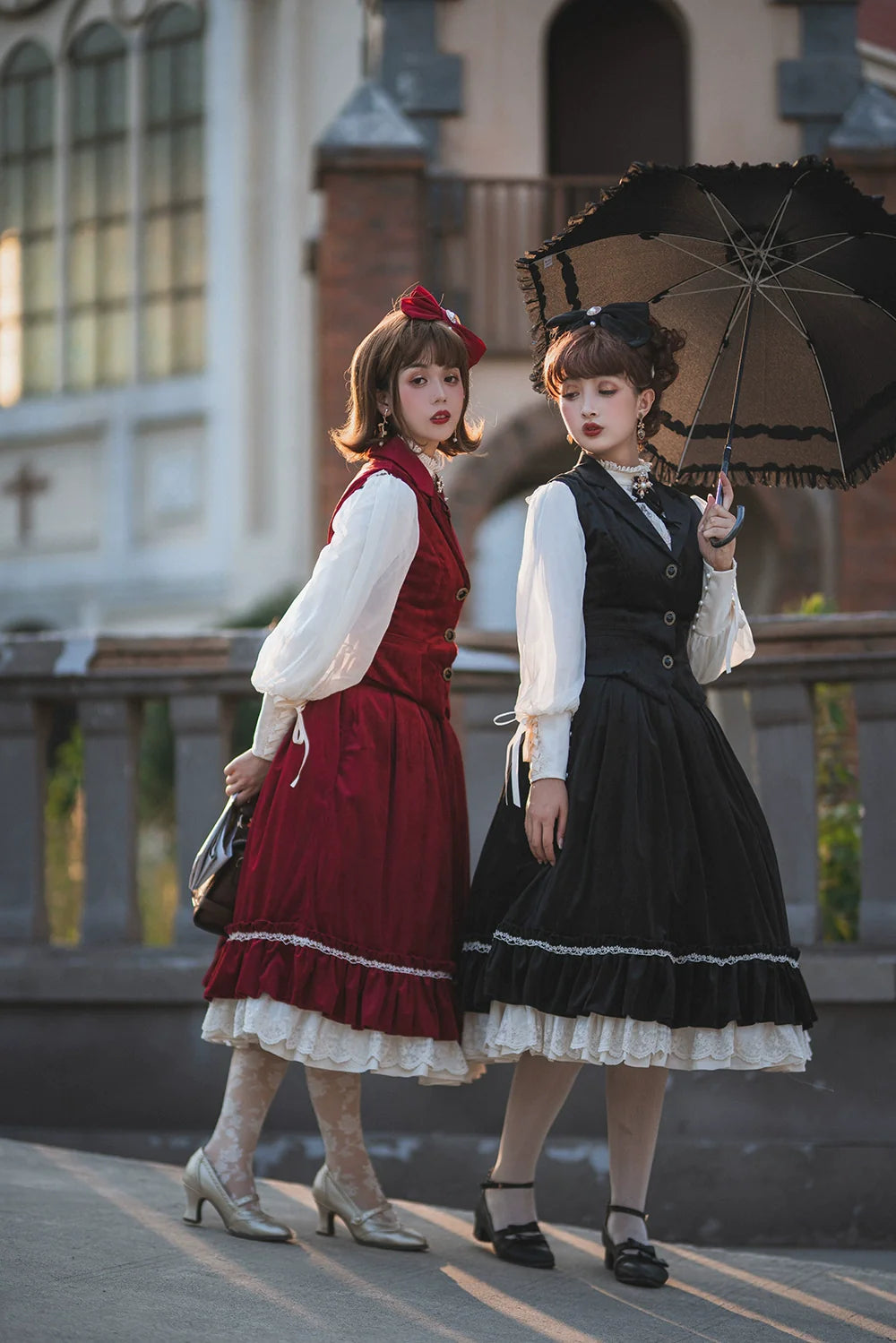 【予約販売】英国クラシカルロリィタ ベルベットハイウエストスカート