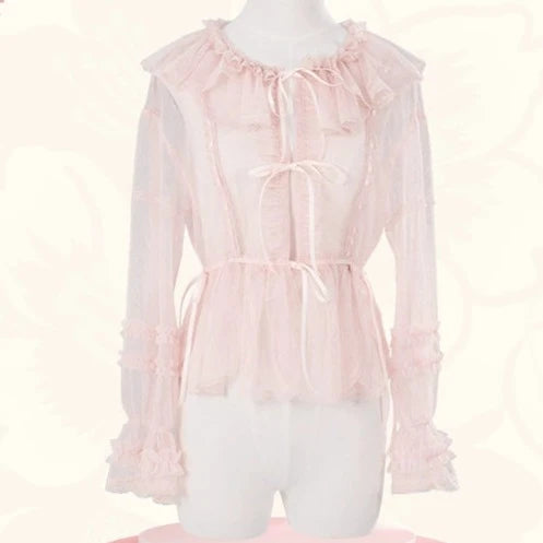 [Sale period ended] Confession under the Sakura Tree sheer cardigan