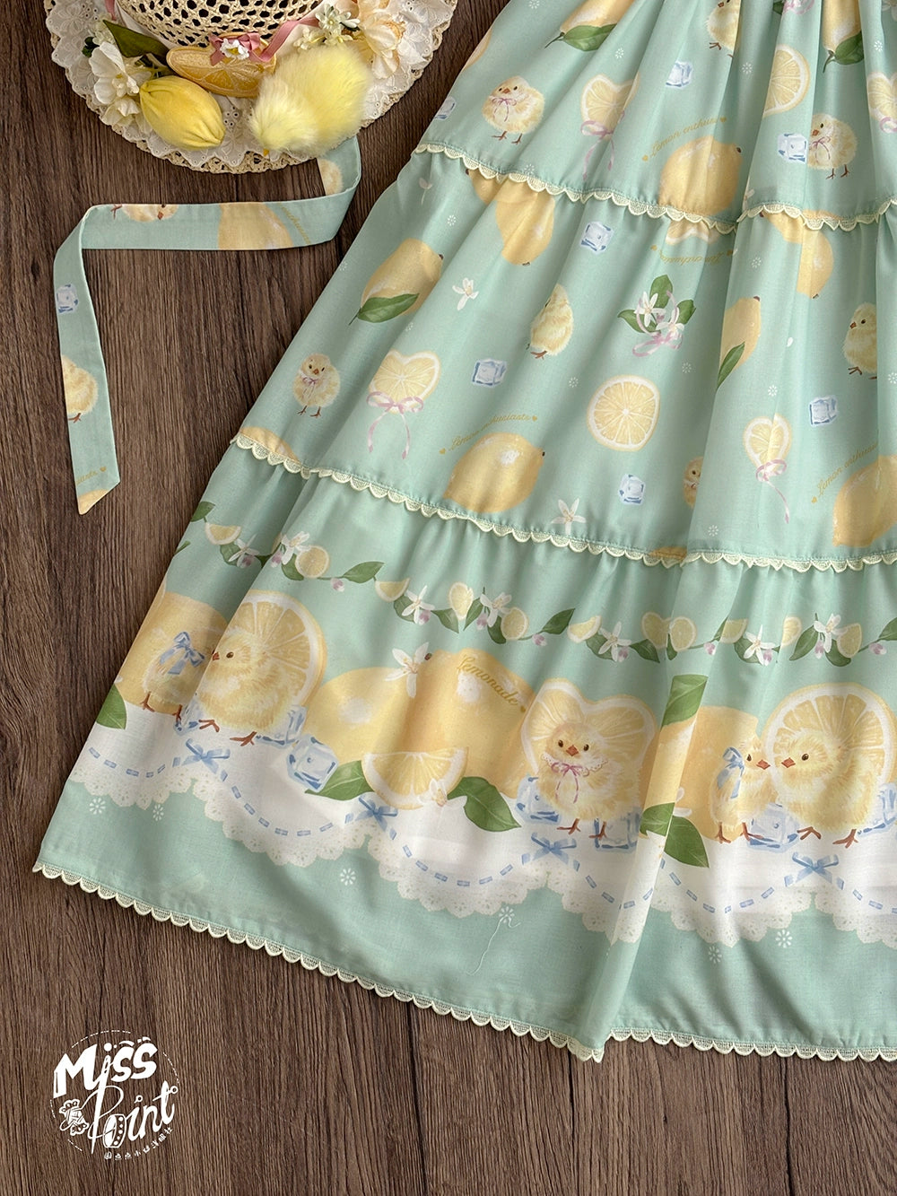 【予約販売】Lemon Sweetie プリント半袖ワンピース・デイリータイプ