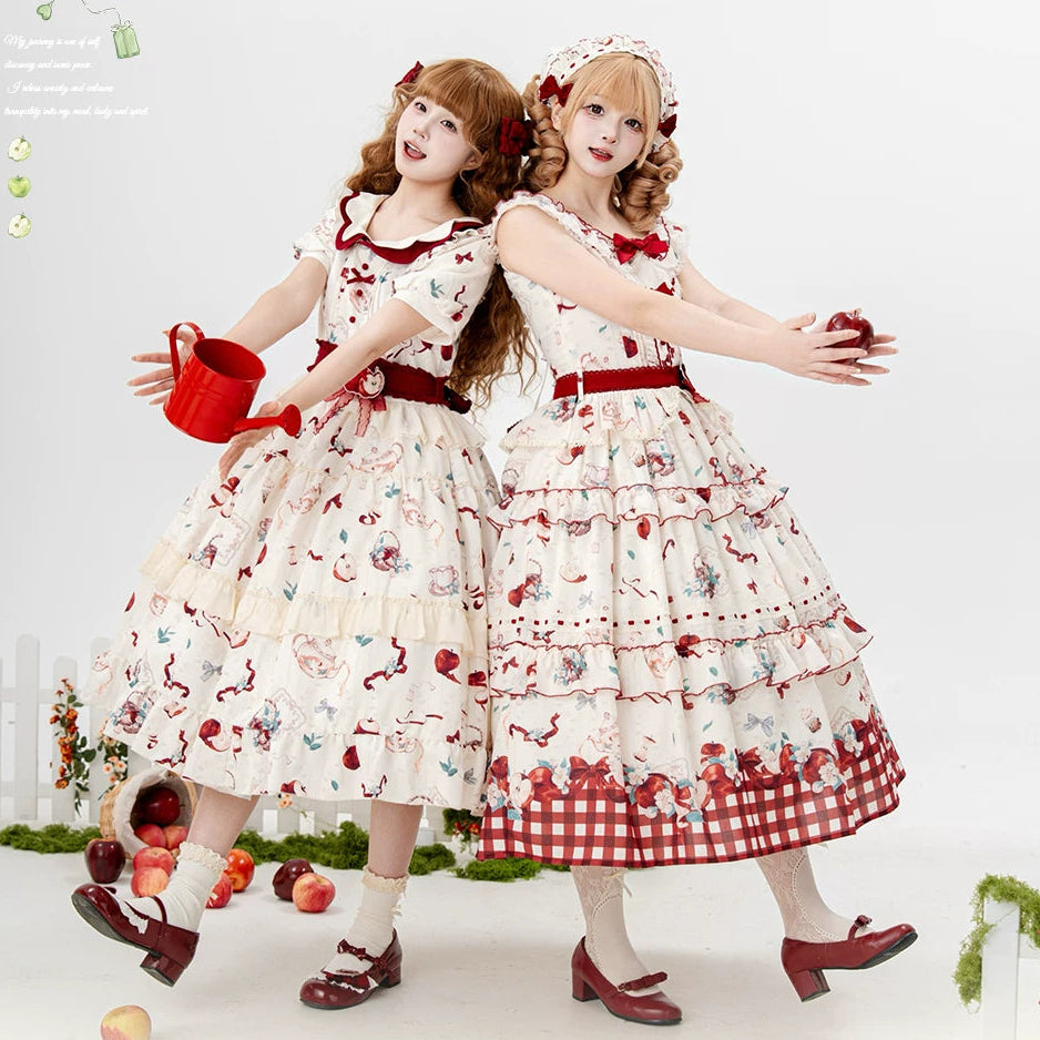 【受注予約9/2まで】Natural Apple Tea ガーデンワンピース・オフホワイト