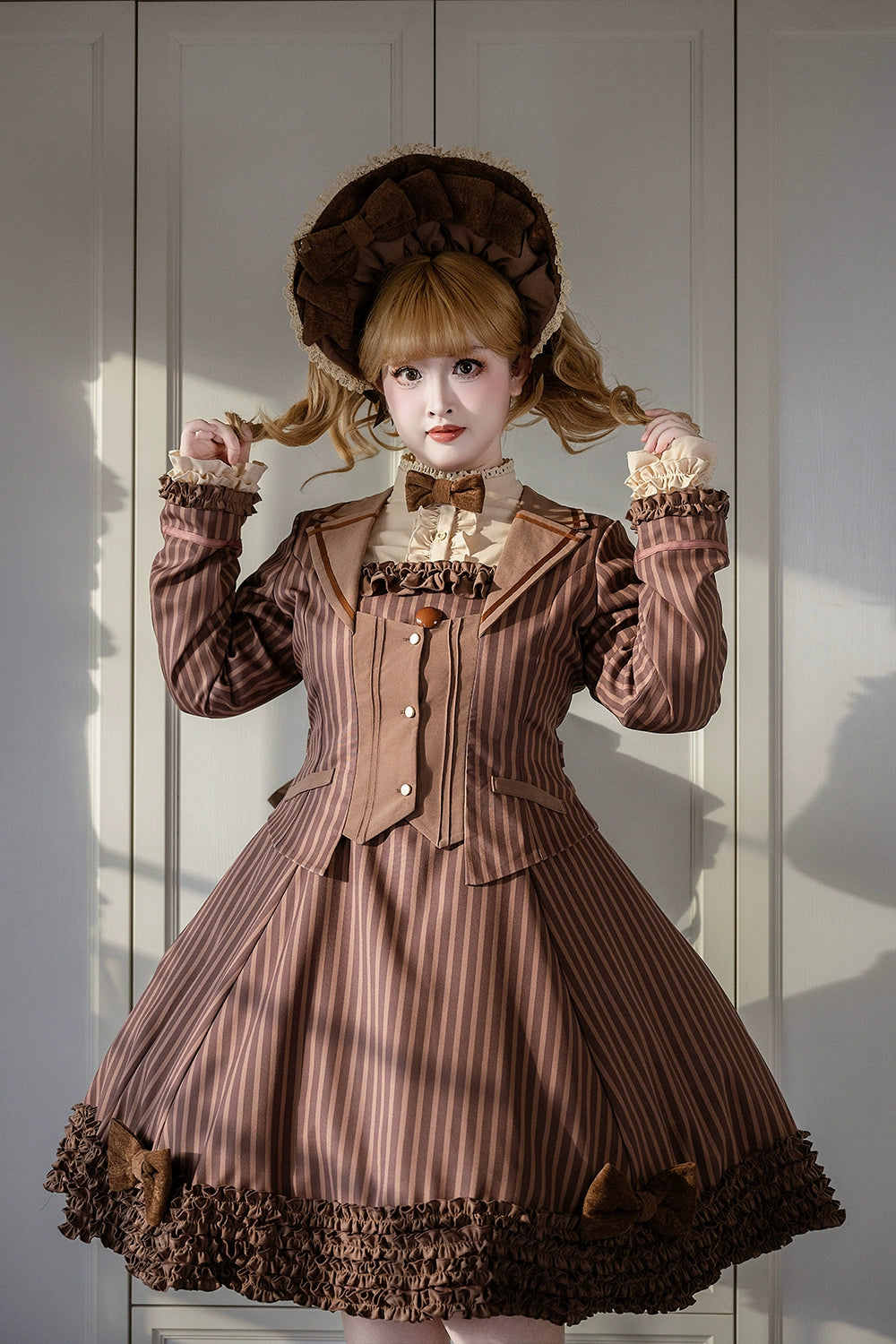 【予約販売】Classic Chocolat Stripe ストライプショートジャケット