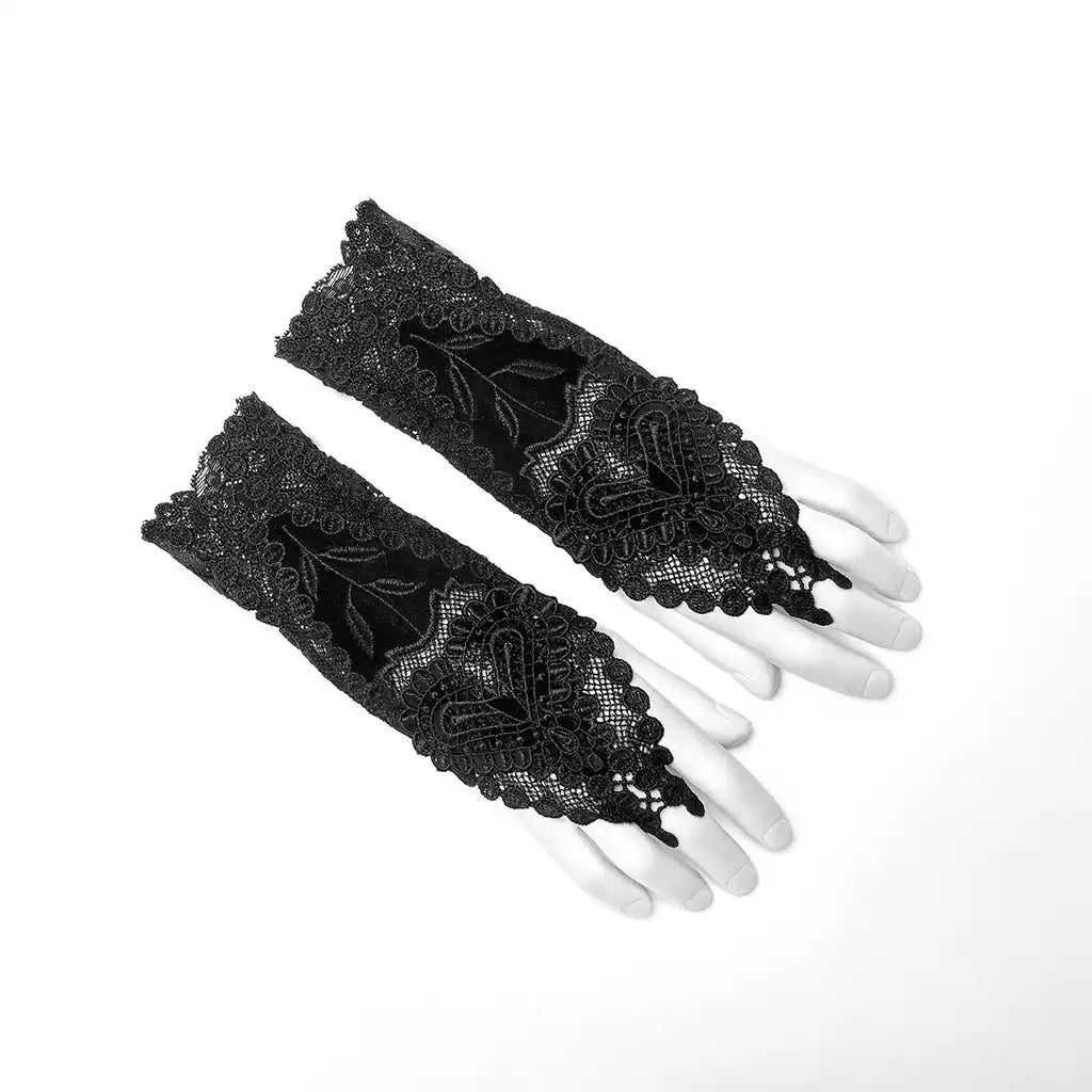【Punk Rave】ゴシックレース アームカバーグローブ | Dark Lace