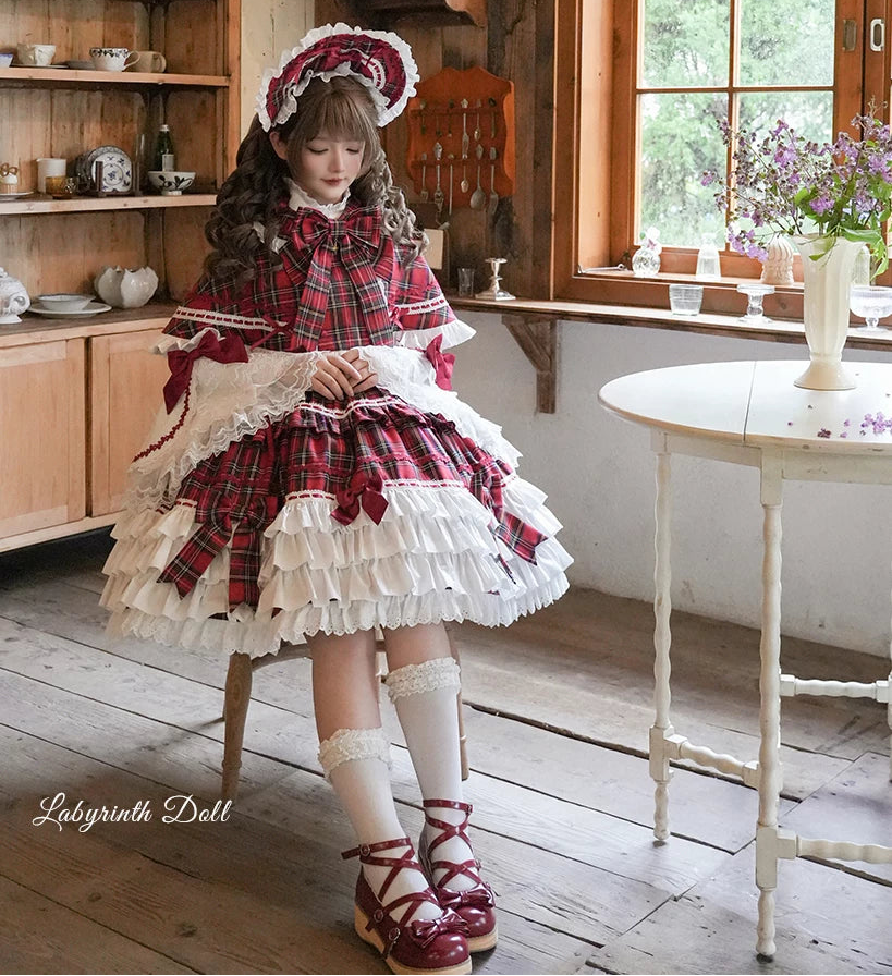 【受注予約10/14まで】Labyrinth Doll ジャンパースカート・マント・ブラウス3点セット