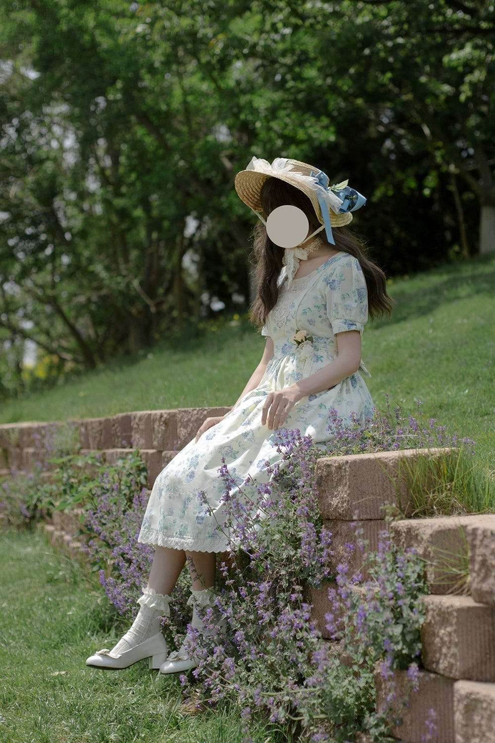 【予約販売】Rose Song ヴィンテージデザイン半袖ワンピース