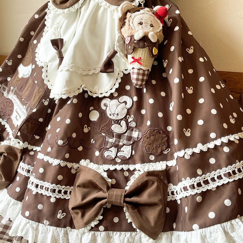 【受注予約9/8まで】Summer Ice Cool リボンの水玉ワンピース