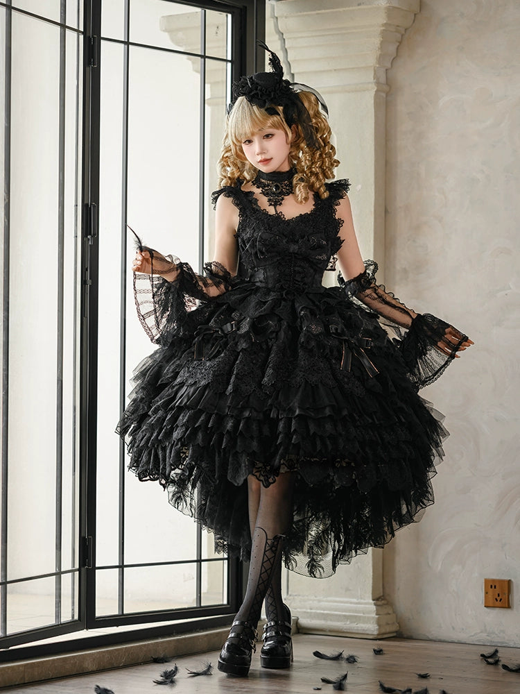【再販・受注予約1/22まで】Peacock Feather プリンセスドレス・ブラック