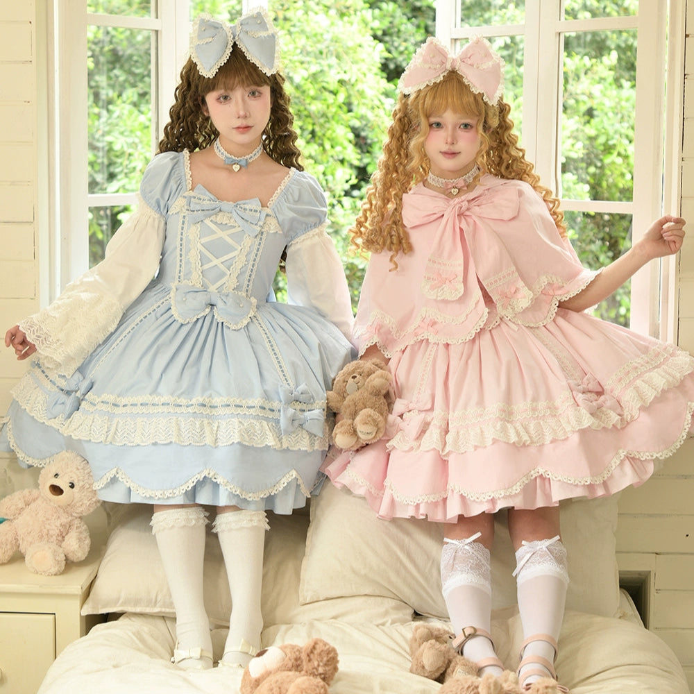 【予約販売】Antique Petal Rabbit リボンワンピース
