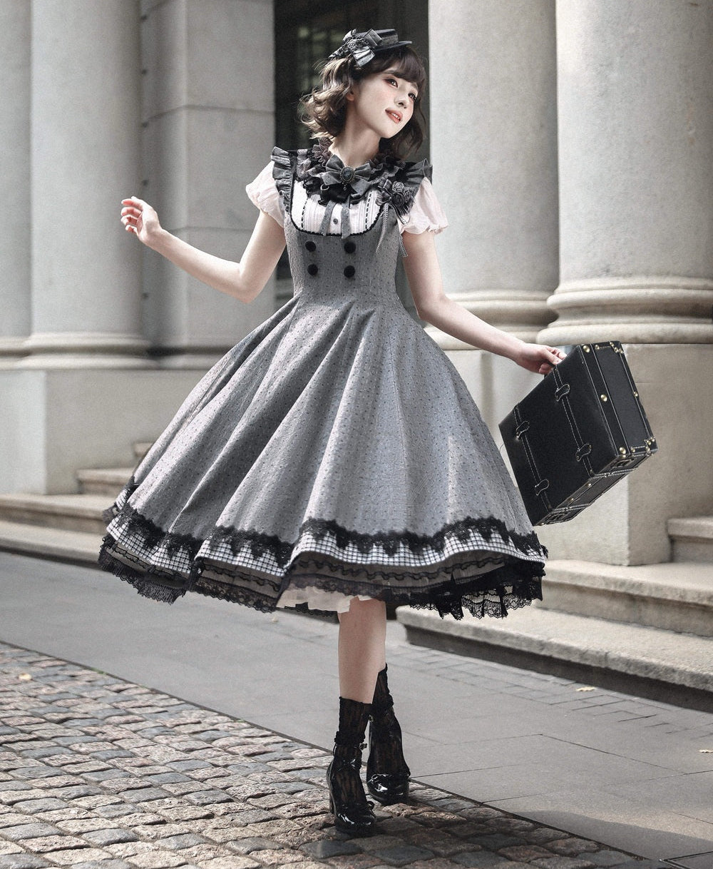【受注予約6/17まで】Grey Poetry クラシカルジャンパースカート