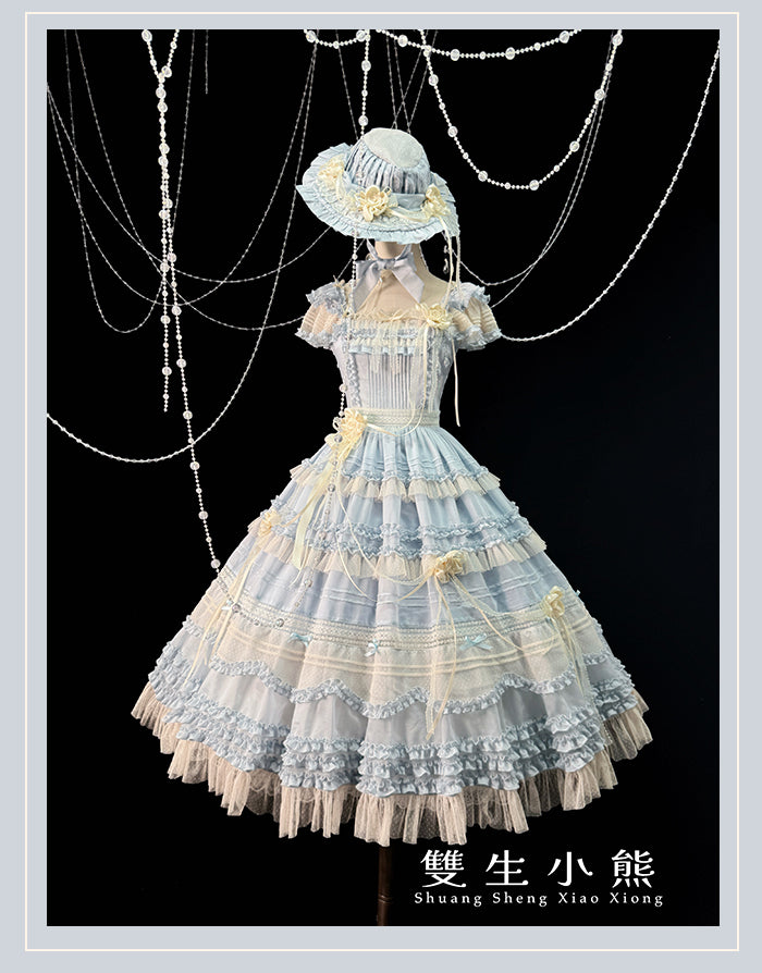 【受注予約4/28まで】Camellia Dream スクエアネックワンピース・ロング丈