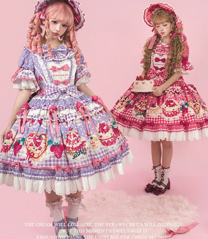 【受注予約8/26まで】Strawberry Cake Guide プリントワンピース 新色