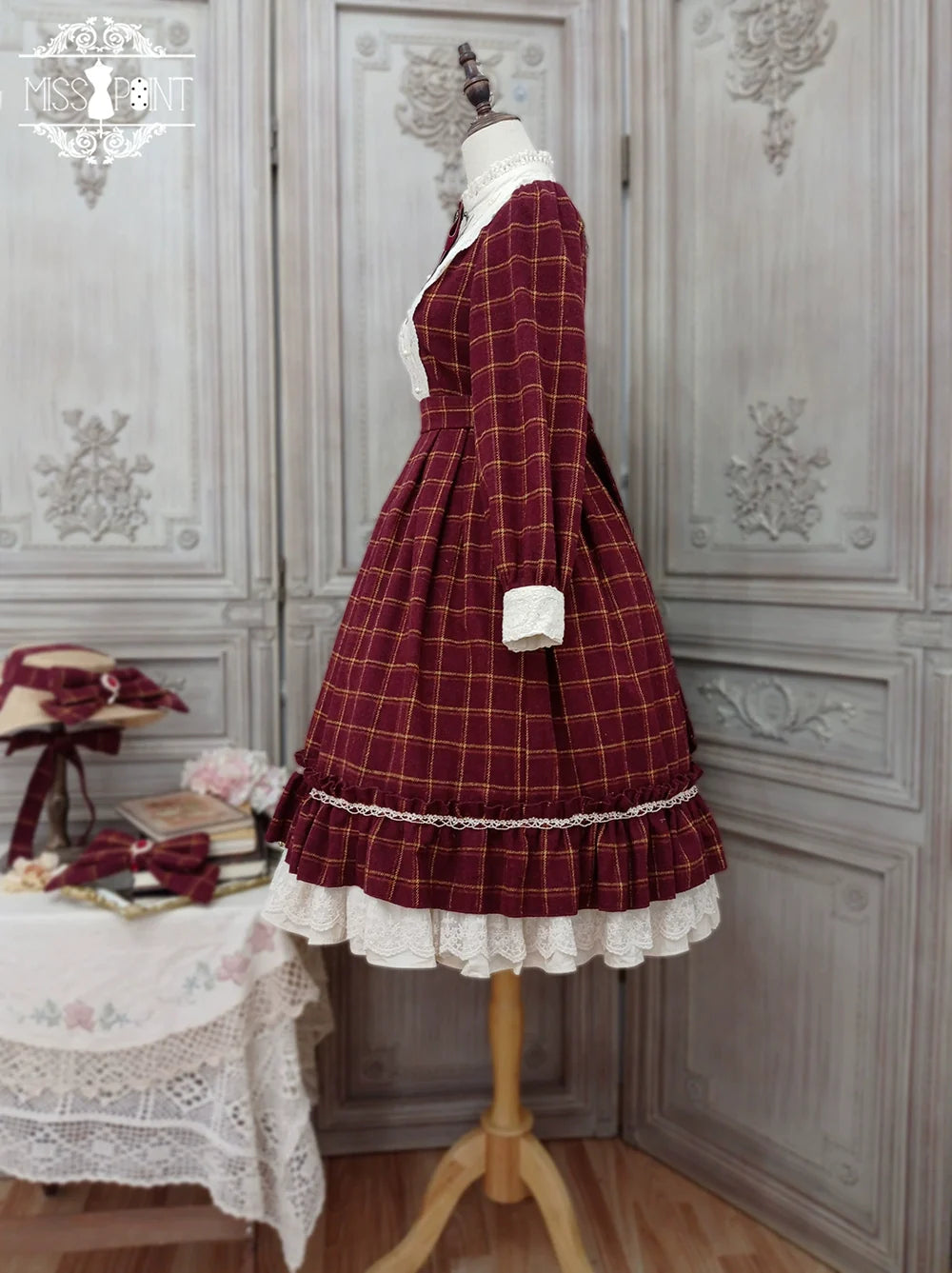 [Pre-order] British Classical Lolita Warm Check Dress