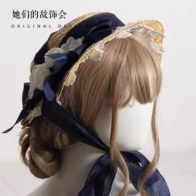 お花とリボンの麦わら帽子 全11色