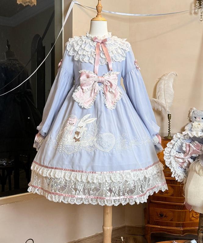 【再販・受注予約12/23まで】Lace Figure アップリケワンピース