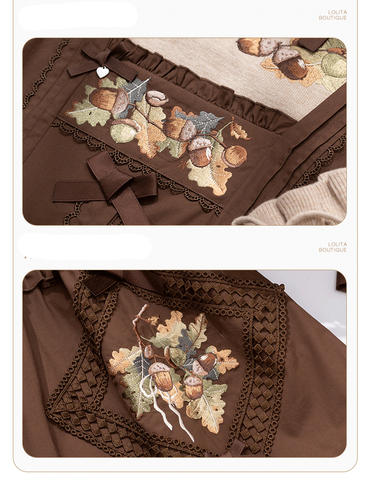 [Pre-orders available until 9/1] On the Hills Embroidered Jumper Skirt Mid-length