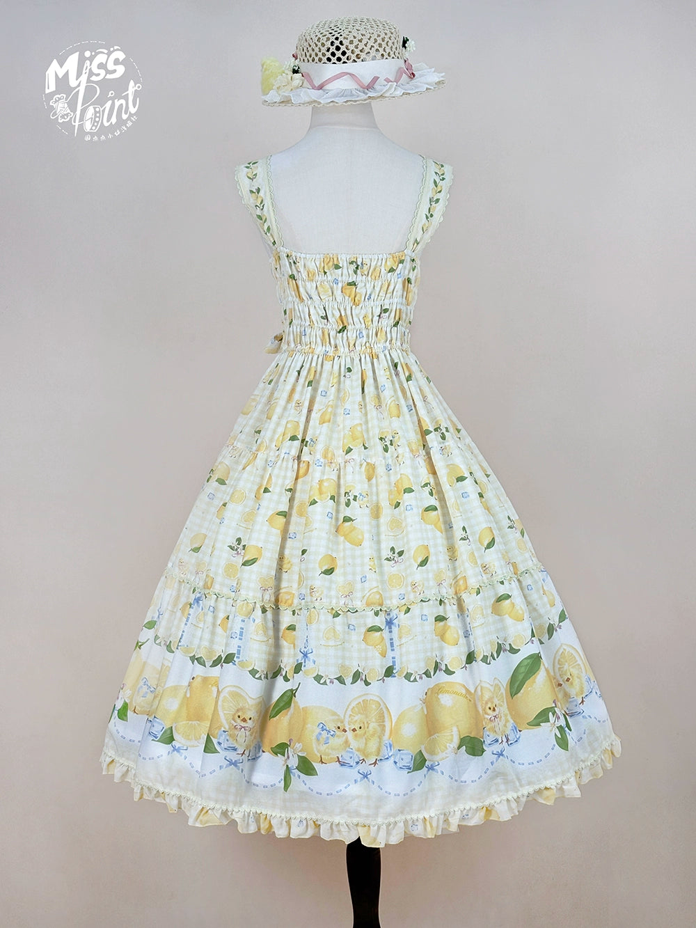 【予約販売】Lemon Sweetie プリントジャンパースカート・ロング丈