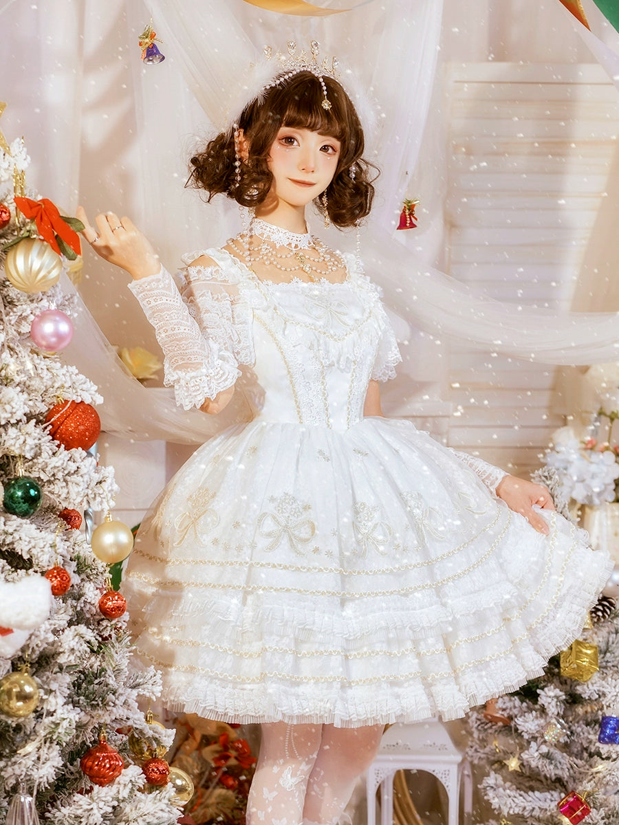 Snow Dream Dance Flower Jumper Skirt