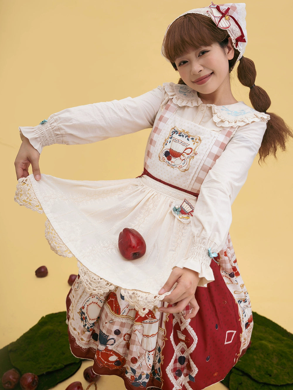 【予約販売】Picnic Tea Party 2wayサロペットスカート